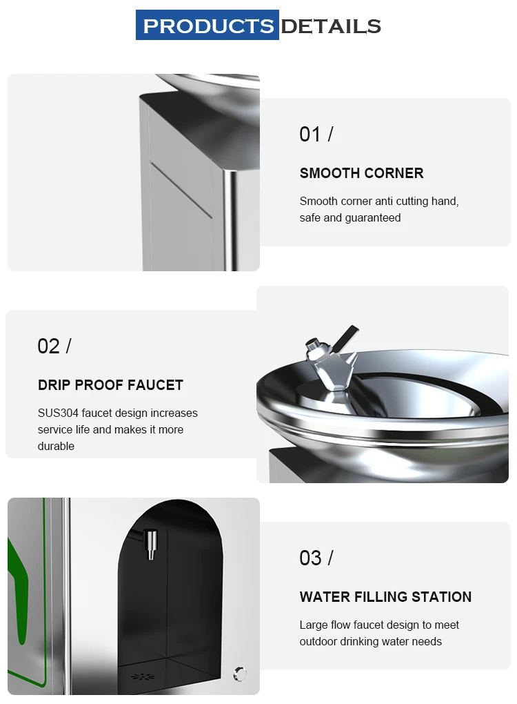 IUISON Factory directly sales 304 stainless steel water outdoor drinking fountains wall mount supplier