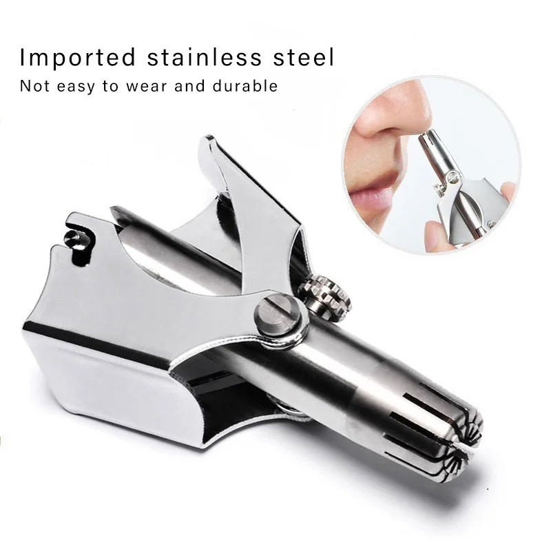 Silver Alloy Personal Care Nose Hair Trimmer Head Practical Artifact Scissors for Hand Trimming for Household Car Garage Use