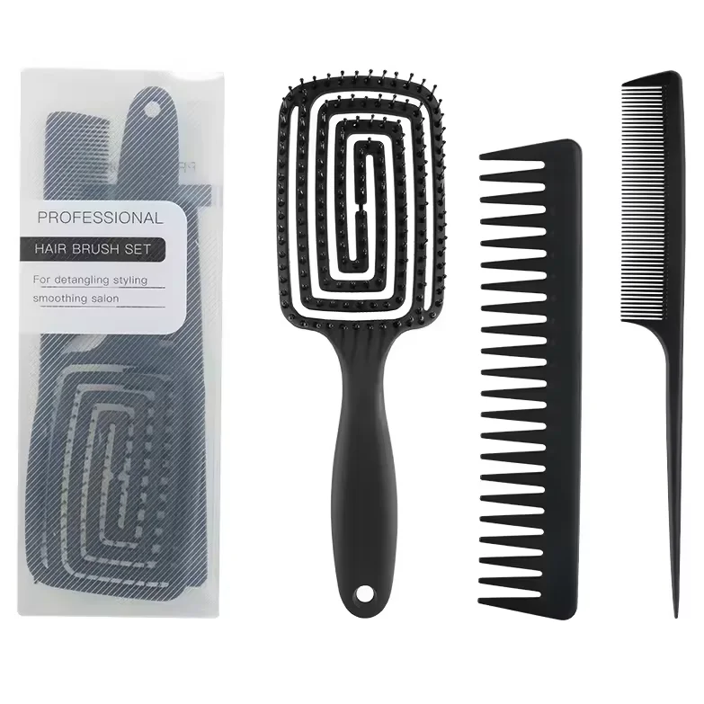 Массажные расчески с деревянной ручкой