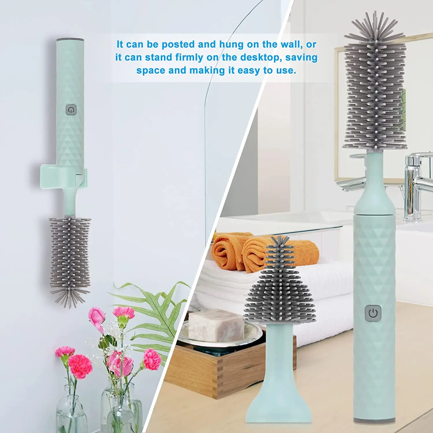 Electric Bottle Brush Set With Baby Bottle Cleaner Nipple Brush Straw