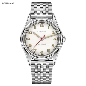 OEM Custom Logo Fashion Classic Men's Watch Retro Luxury Luminous 8215 Automatic Mechanical Dress Watches With Seven Bead Strap