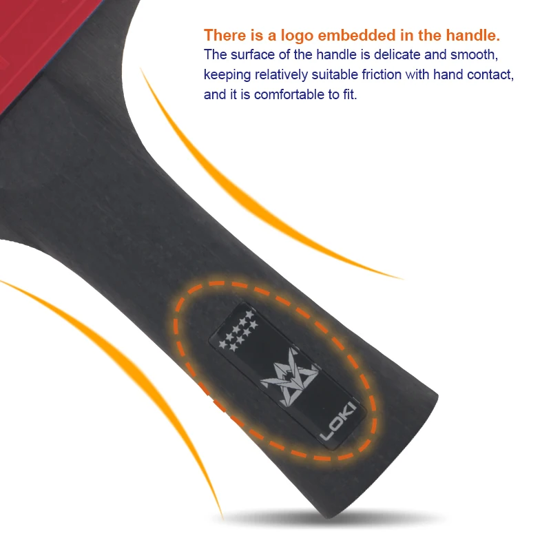Loki E9 Ping Pong Rackets Suitable for Professional Players Ture Carbon Racket Table Tennis with Powerful Attack