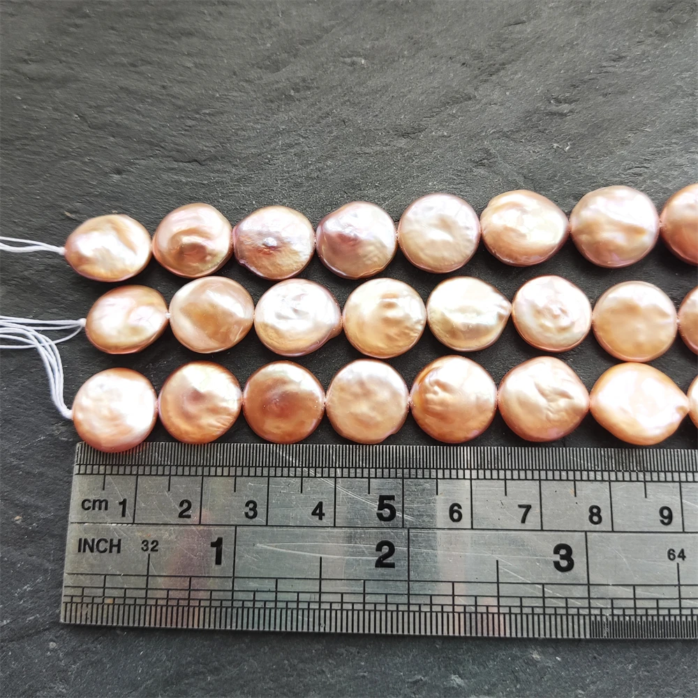 Factory Price 10mm High Luster Baroque Thick Button Pearl Natural  Freshwater Pearl Coin Shaped Loose Beads Gems Pearl Diy Crafts