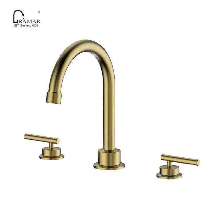 Elegant UPC ORB 3 Hole Dual Handle Lavatory Bathroom Basin Faucet