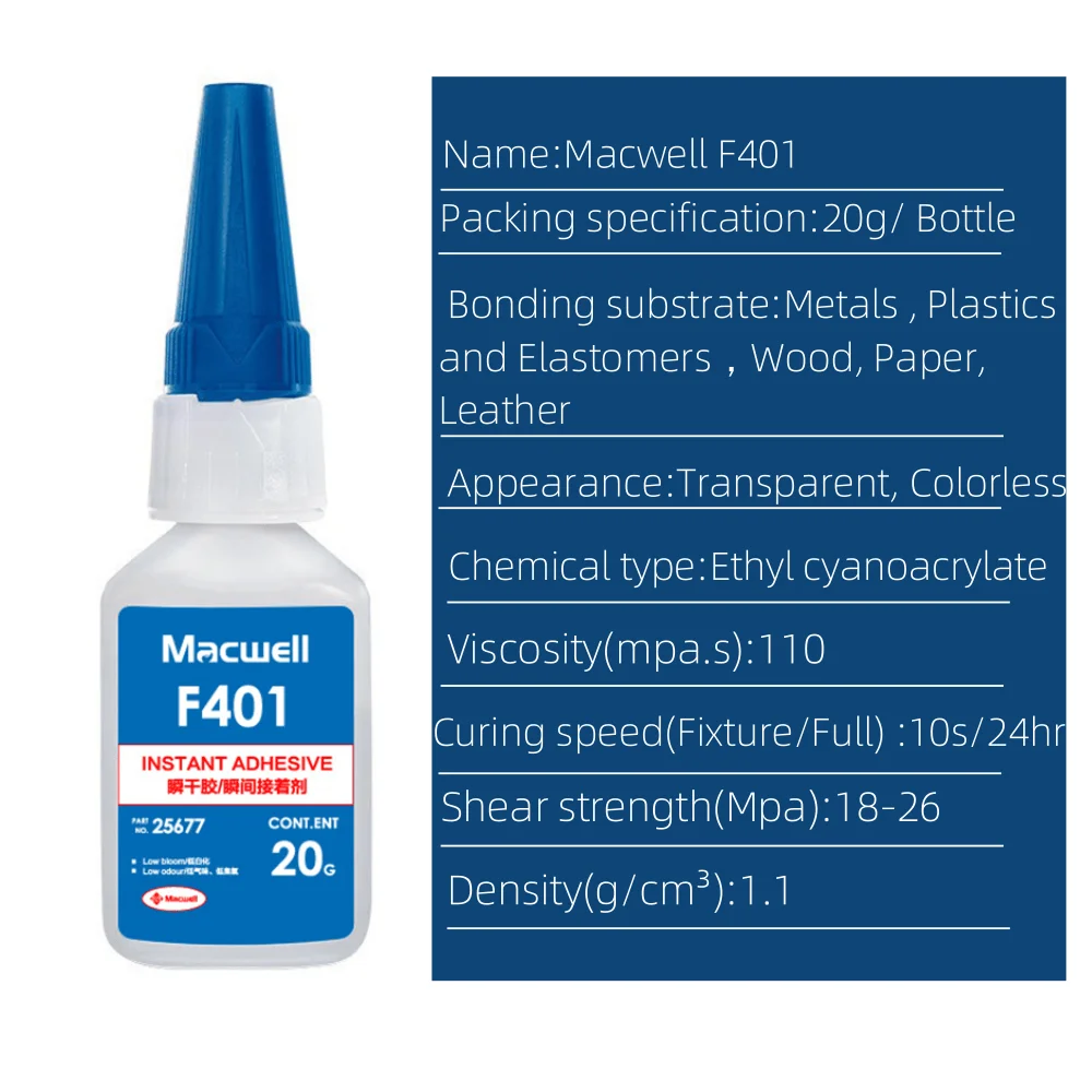 Instant Adhesive Good Quality With High Hardness For Plastic Wood