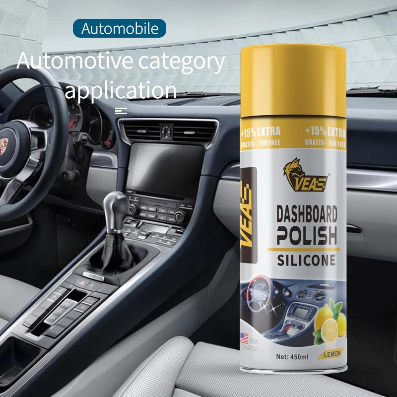 450ml Car Care Custom Logo Protective Coating Leather Polish Cockpit Shine Detailer Dashboard Wax Dashboard Polish for Car