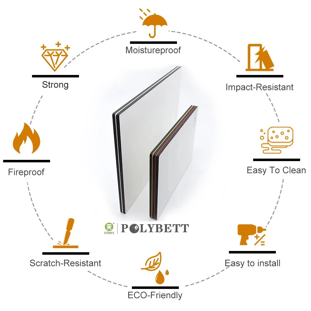 Waterproof Solid Color Core High Pressure Compact Phenolic Board Hpl Laminate Factory