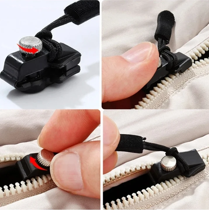 Universal Instant Zipper Repair Replacement Kit Durable Fix Zipper Sliding Teeth Rescue Screw Zipper Head RU