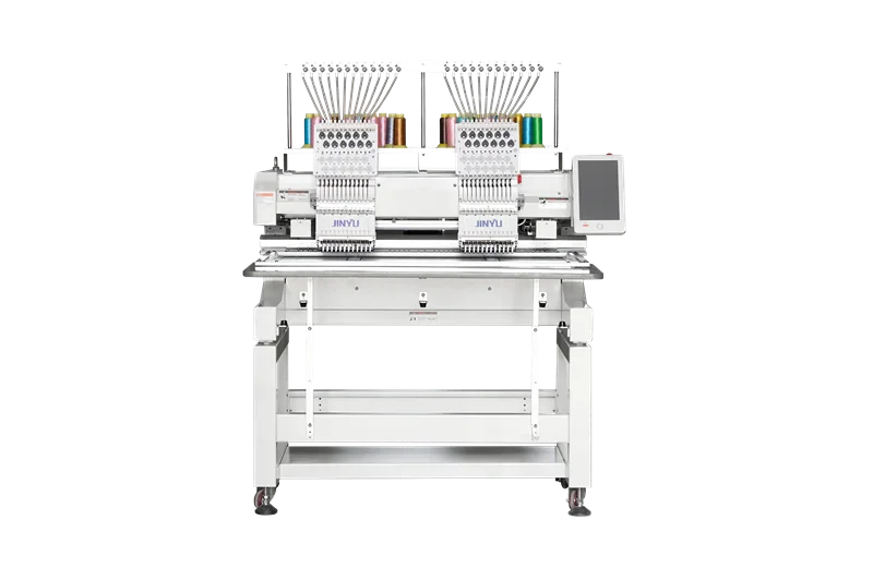 (Jin kumi) Jinyu 1202 Two Heads Flat Embroidery Machine - 1000 RPM