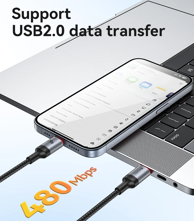 Yesido CA185 1.2 Meter 240W Type-C to Type-C Support USB2.0 Data Transfer Fast Charging Data Cable
