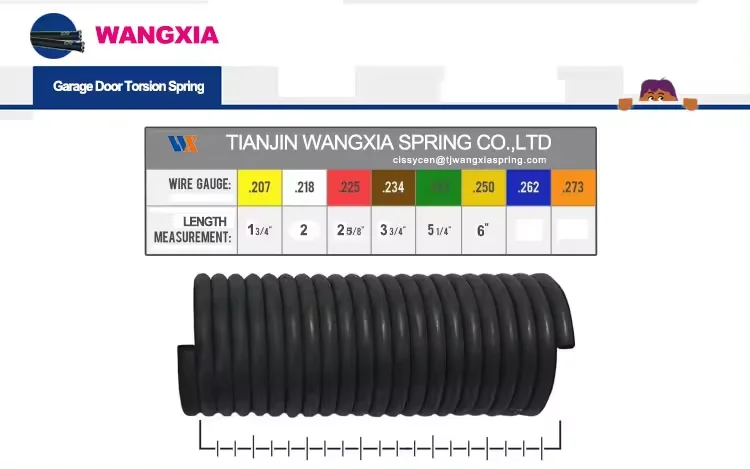 Down Light Torsion Spring 180 Degrees Powder Coated Garage Door Springs for Garage Door