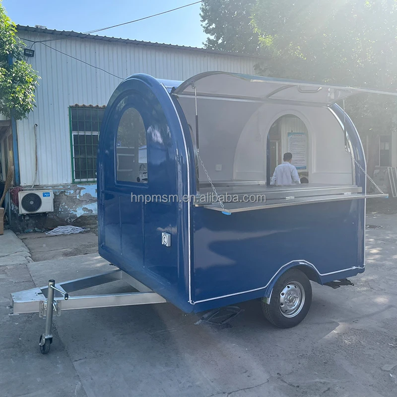 Customizable Event Cart and Mobile Café Trailer With Street Food Trailer Canopy for Unique Outdoor Dining Experiences