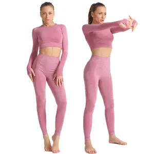 Custom Activewear Sets for Women Quick Drying Tight Sports Bra Scrunch Butt Fitness Wear Yoga 2 Piece Sets for Women