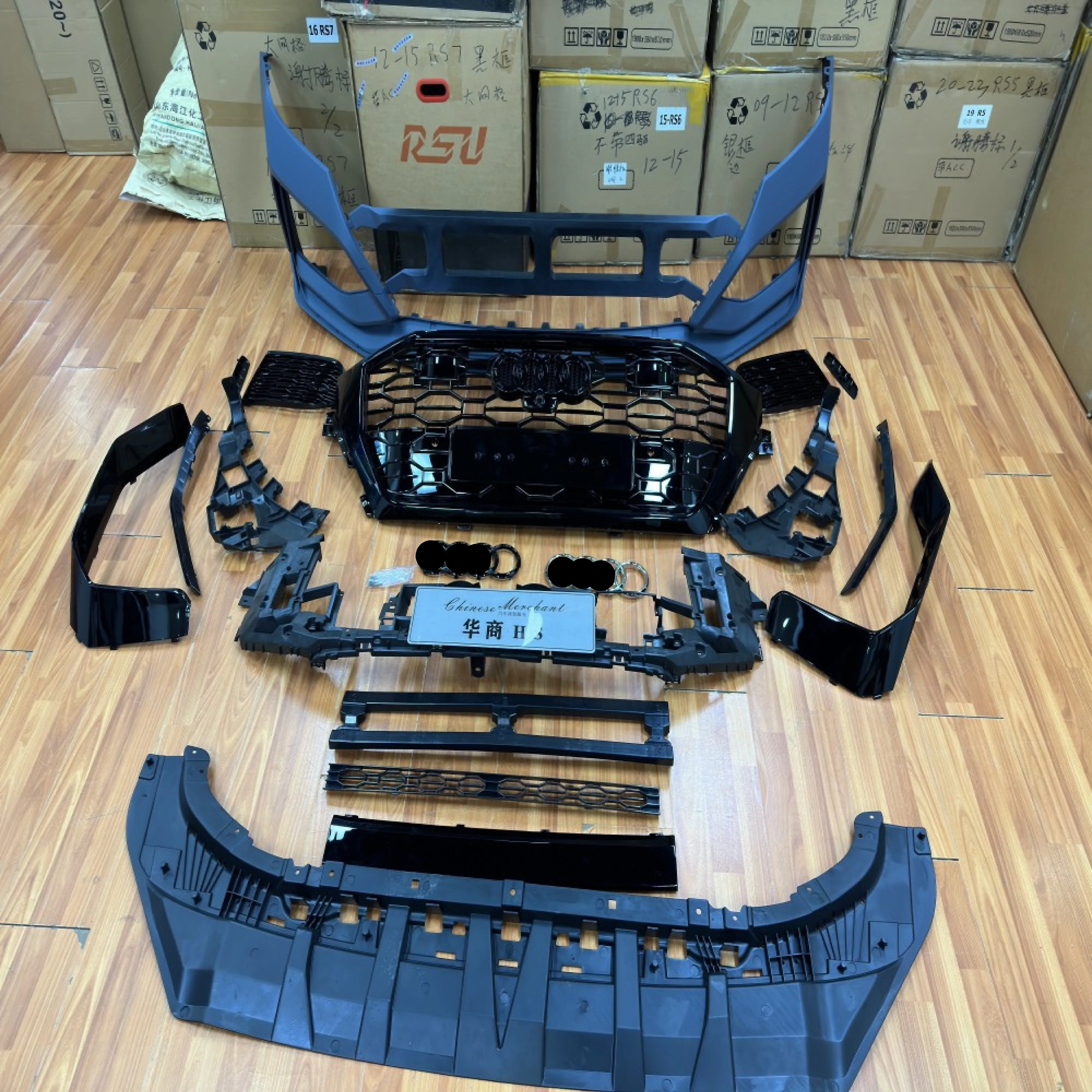 Q8 Rsq8 Full Body Kit Audi Q8 2020 Front Bumper With Grille Car Kit 4m0