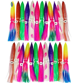 Cheery 9 Inch Artificial Soft Bait Trolling Lure Fishing Tackle for Tuna Marlin Carp & Bass PVC Octopus & Squid for River Use – Soft Lure – view 2