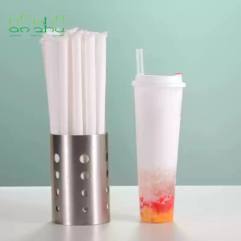100% Biodegradable Plastic Drinking Straw Compostable CPLA Flexible Straws 2024 Hot Sale Products