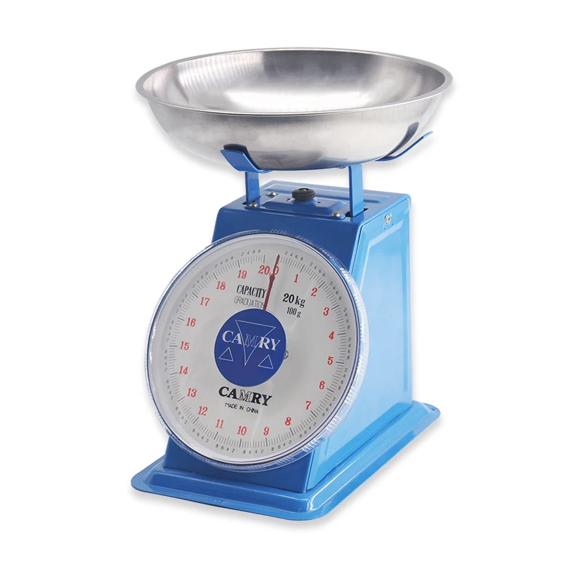 Spring Dial Scale With Basket, 20 lb