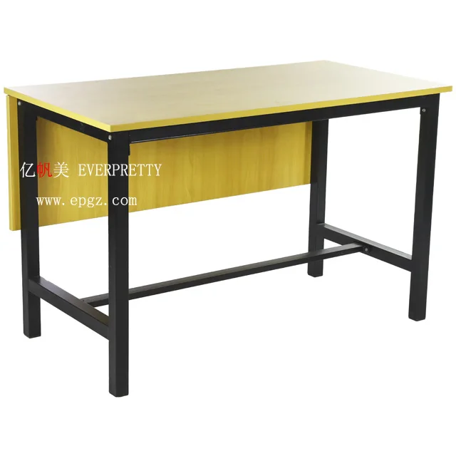 School Classroom Furniture Wooden Teacher Use Table With Front Board