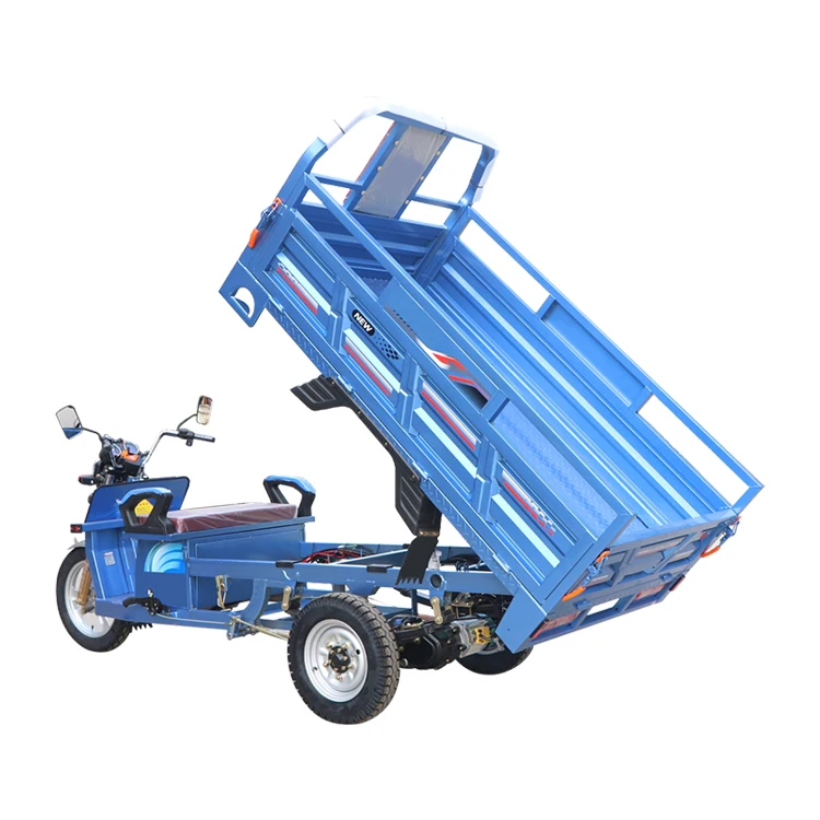 Open-Body 3-Wheel Electric Cargo Tricycle with 60v Battery Tipper Efficient Electric Tricycles for Cargo Transportation