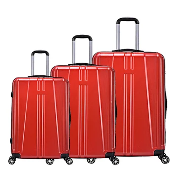 Wholesale New Stylish Designers Lightweight Travel Suitcase Red Women Carry on Luggage Sets