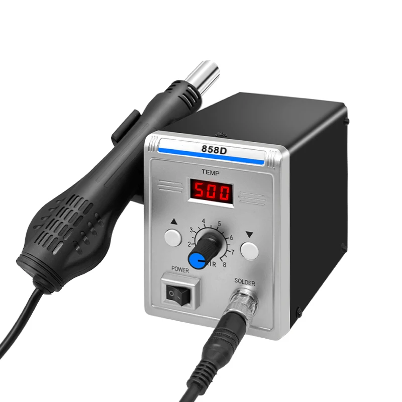 858D цифровой дисплей горячего воздуха пистолет сварочный стол 700 Вт Высокая мощность регулируемая температура техническое обслуживание сварочный Утюг