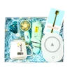 Blue-Heating cup with spoon+flower+umbrella+mini fan