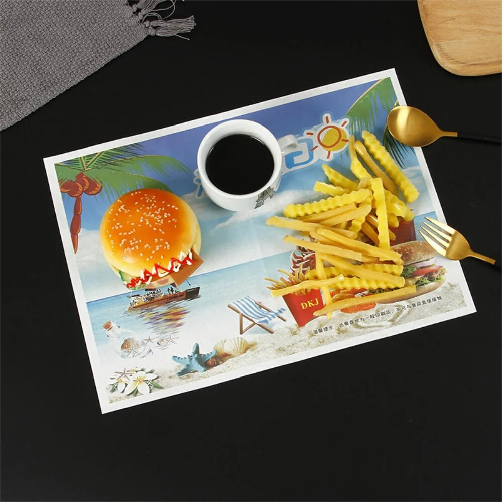 Burger Wrapping Paper Food Sleeves Fast Packaging