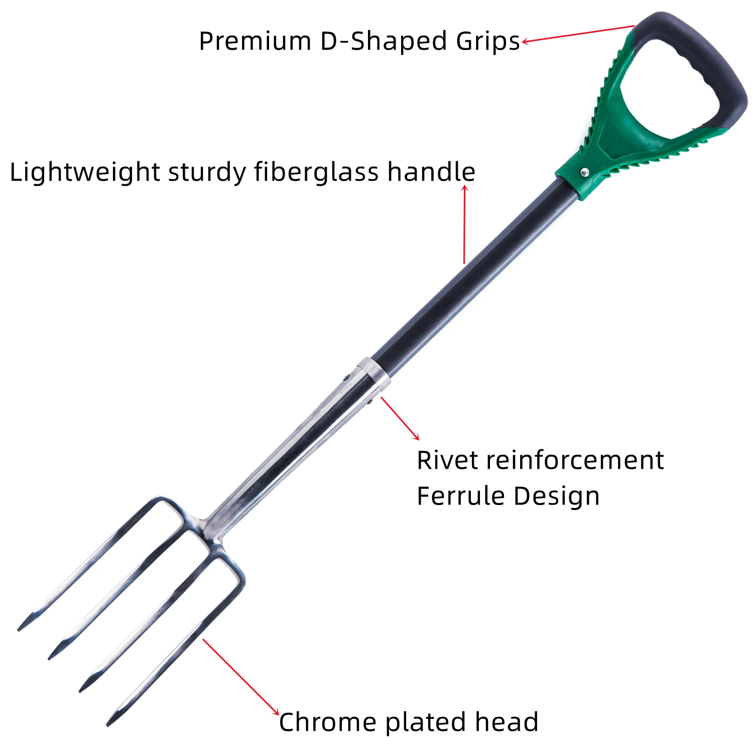 High Quality Farming Tools 4 Teeth Carbon Steel Welded Garden Digging Fork
