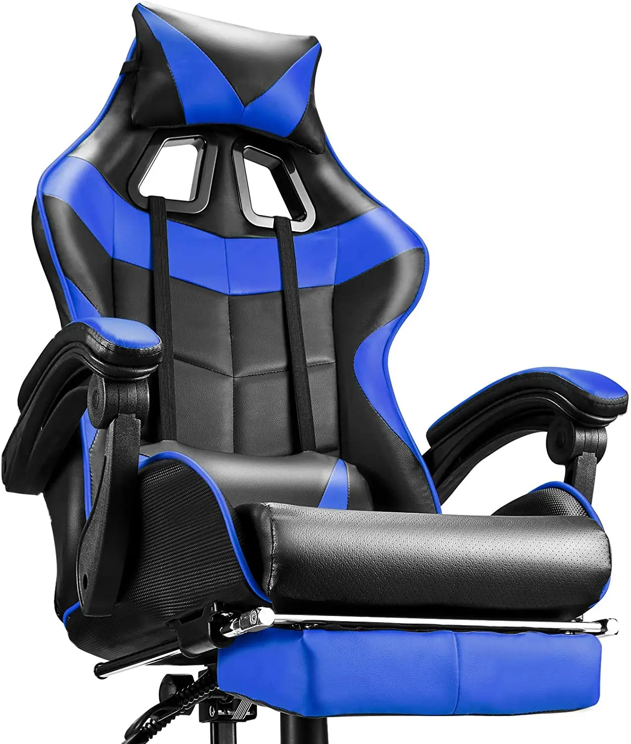 UK металлическое основание офисное кресло для геймера игровое кресло с поясничная Массажная поддержка удобные регулируемые PU кожа компьютерное кресло игровое