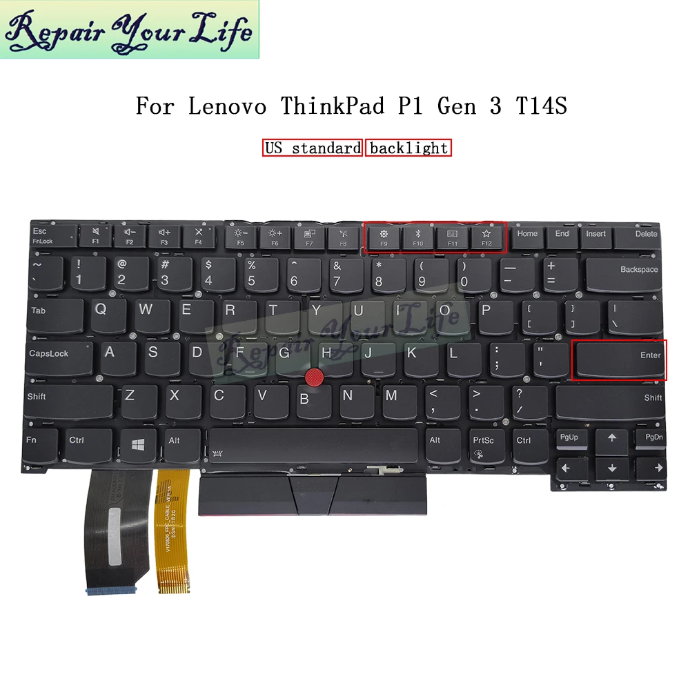US English Backlight Laptop Keyboard for Lenovo ThinkPad X1