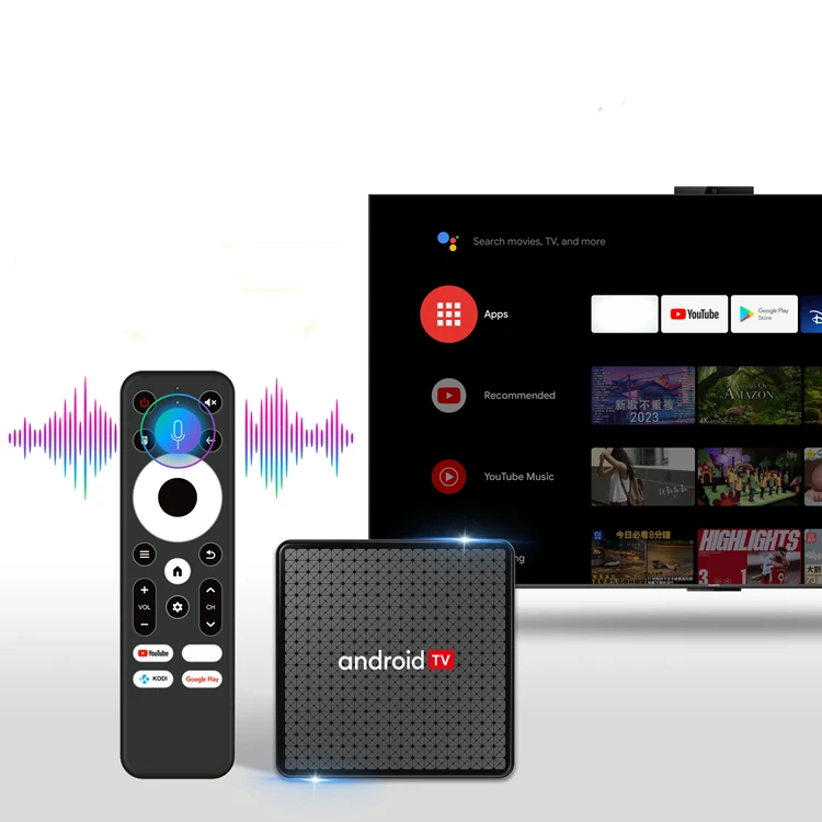 X5 TV Box 16GB ROM, Quad Core H313, 4K Android TV 10 with Voice