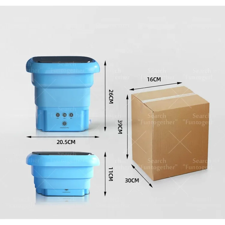 Private Label Electric Camping Clothes Washer Small Portable Folding