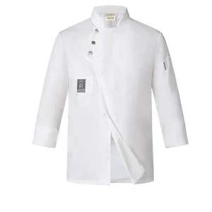 Polyester Cotton Restaurant Kitchen Catering Cook Jacket Hotel Waiter Waitress Coffee Uniforms Chef Jacket Work Wear Shirt