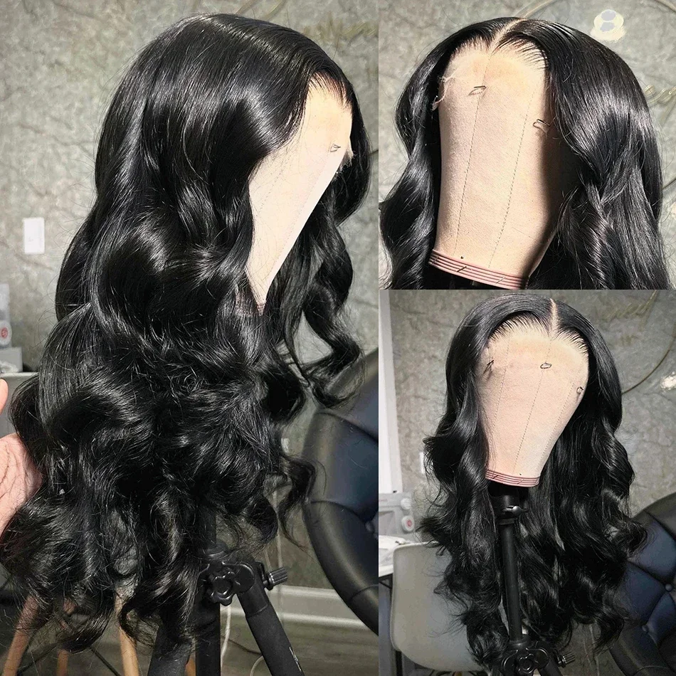 HD Transparent Lace Front Peruk Kroppsvågig Brasiliansk Remy Äkta Hår 200 Densitet Lace Frontal Peruk För Kvinnor 32 Inches_voghion.com