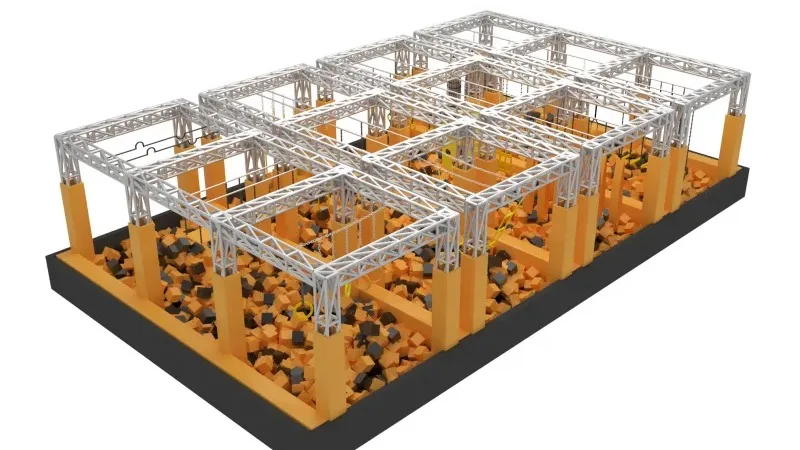 Customizable Ninja Warrior Trampoline Jumping Park Indoor And Outdoor ...