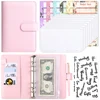 Pink Shell+12 Budget Sheets+8 Receipts Bags+2 English Stickers