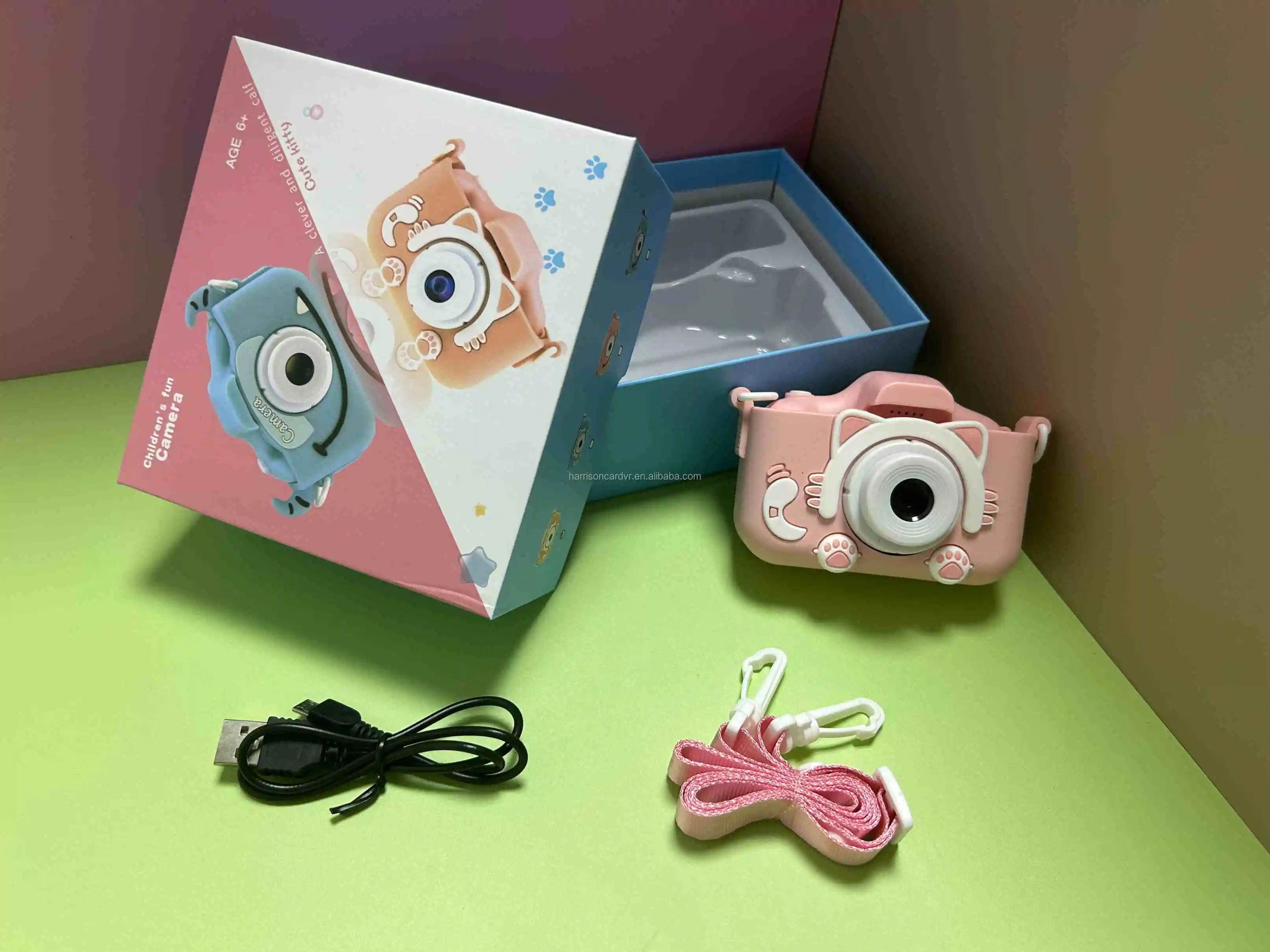 Children Cute Horse Mini Digital Camera Toys  2 inch Screen Video Camera Baby Educational Toys Kids Best Birthday Gift