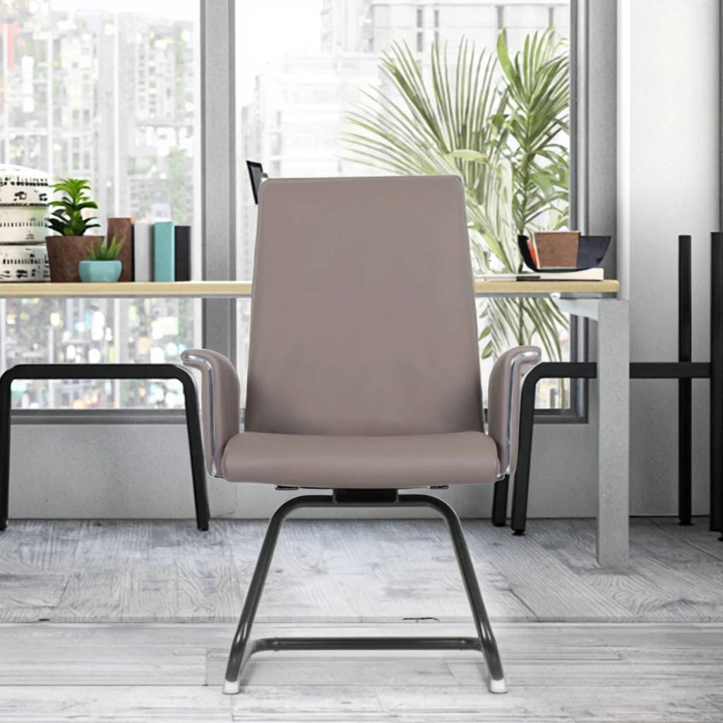 Industrial Style Metal Frame Chair Waterproof PU Leather 42D Sponge Stool Commercial Salon Seating 4