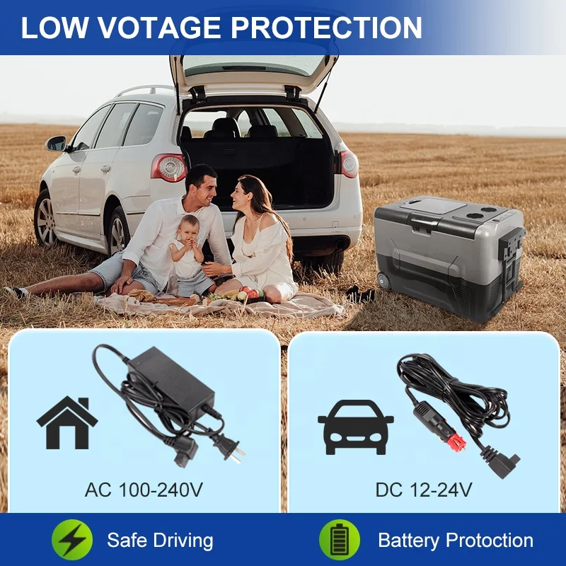 Foldable 12V Seafood Surf Fishing Beach Compressor Cooler Box Foldable 12V Seafood Surf Fishing Beach Compressor Cooler Box