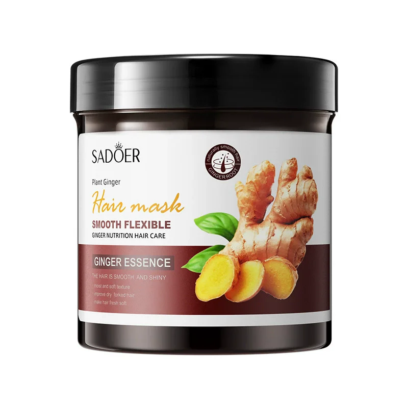 SADOER OEM ODM Deep Conditioning Professional Large Bottle Organic Hydrating Nourishing Ginger Hair Mask