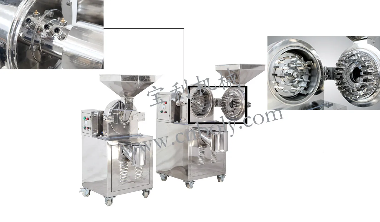 Small Size Dry Spice and Herb Powder Crusher Hammer Mill Grinding Machines for Industrial