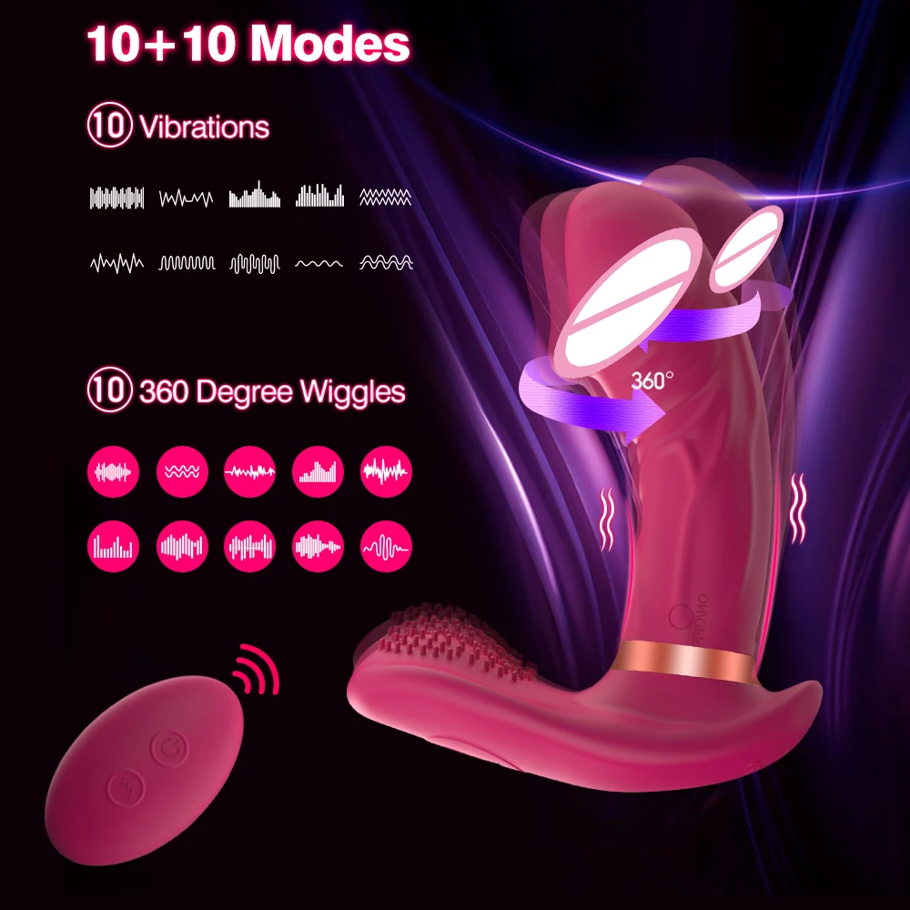 App Remote Control Vibrating Panties with 9 Wiggling Vibration Modes,  Butterfly Vibrators Adult Female Sex Toys for Women Couple