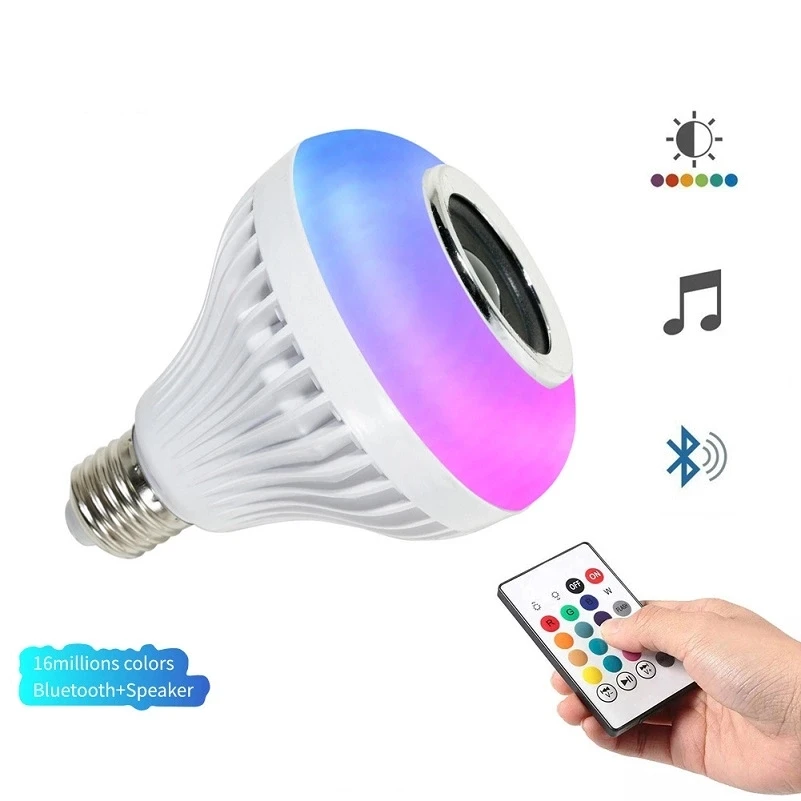 E27 Rgb Led Bulb With Wireless Speaker 