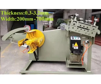 2 in 1 Metal sheet coiling decoiler and straightener flattener feeder machine roller straightening leveling flattening machine