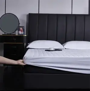 Golden Sail Luxury Thick Queen Bed Washable Eco-Friendly Polyester/Cotton Quilted Mattress Pad 200TC 40 Thread Count All-Season