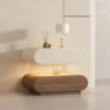 White walnut pine frame cat claw leather sensor light
