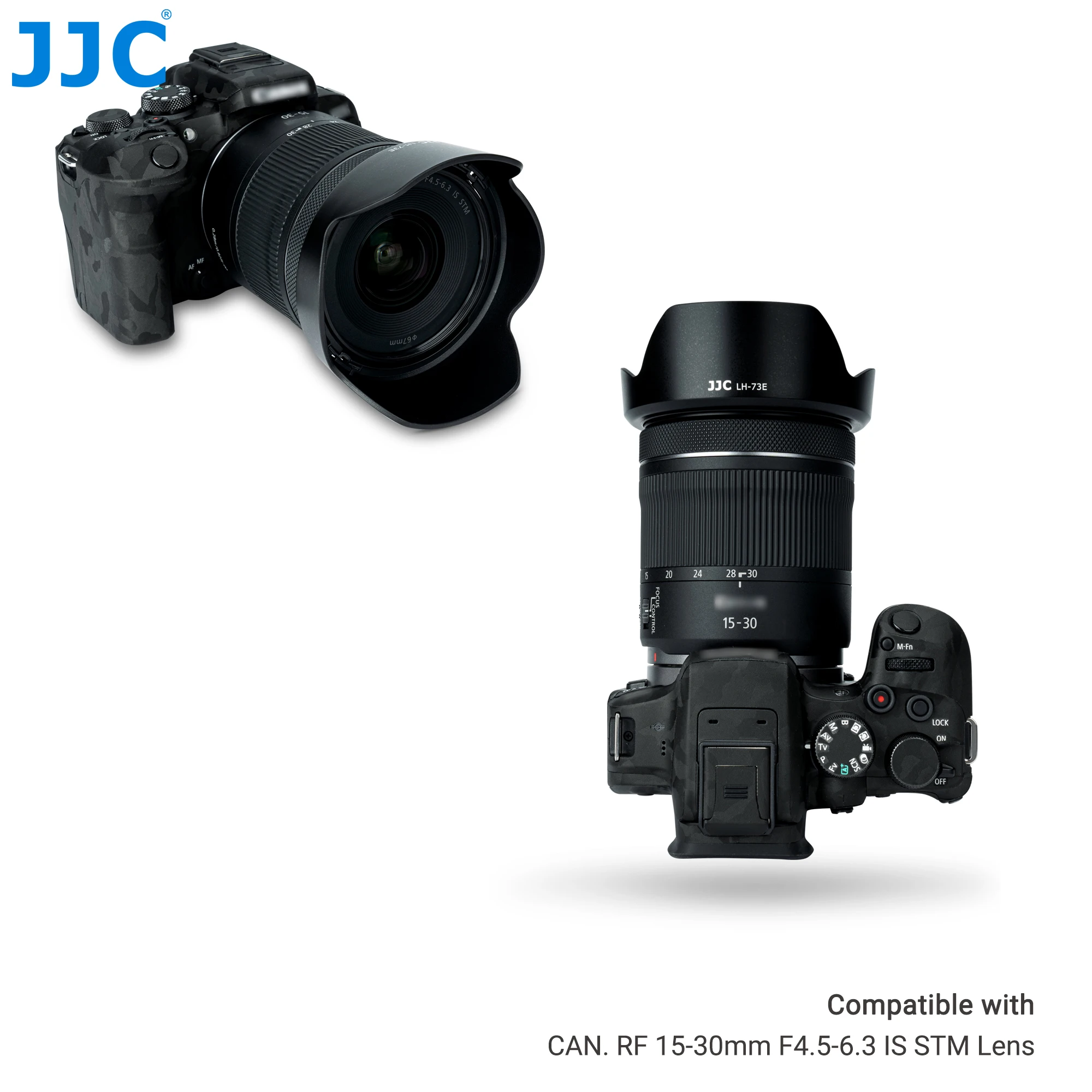 JJC Camera Black Lens Hood for Canon RF 15-30mm F4.5-6.3 IS STM