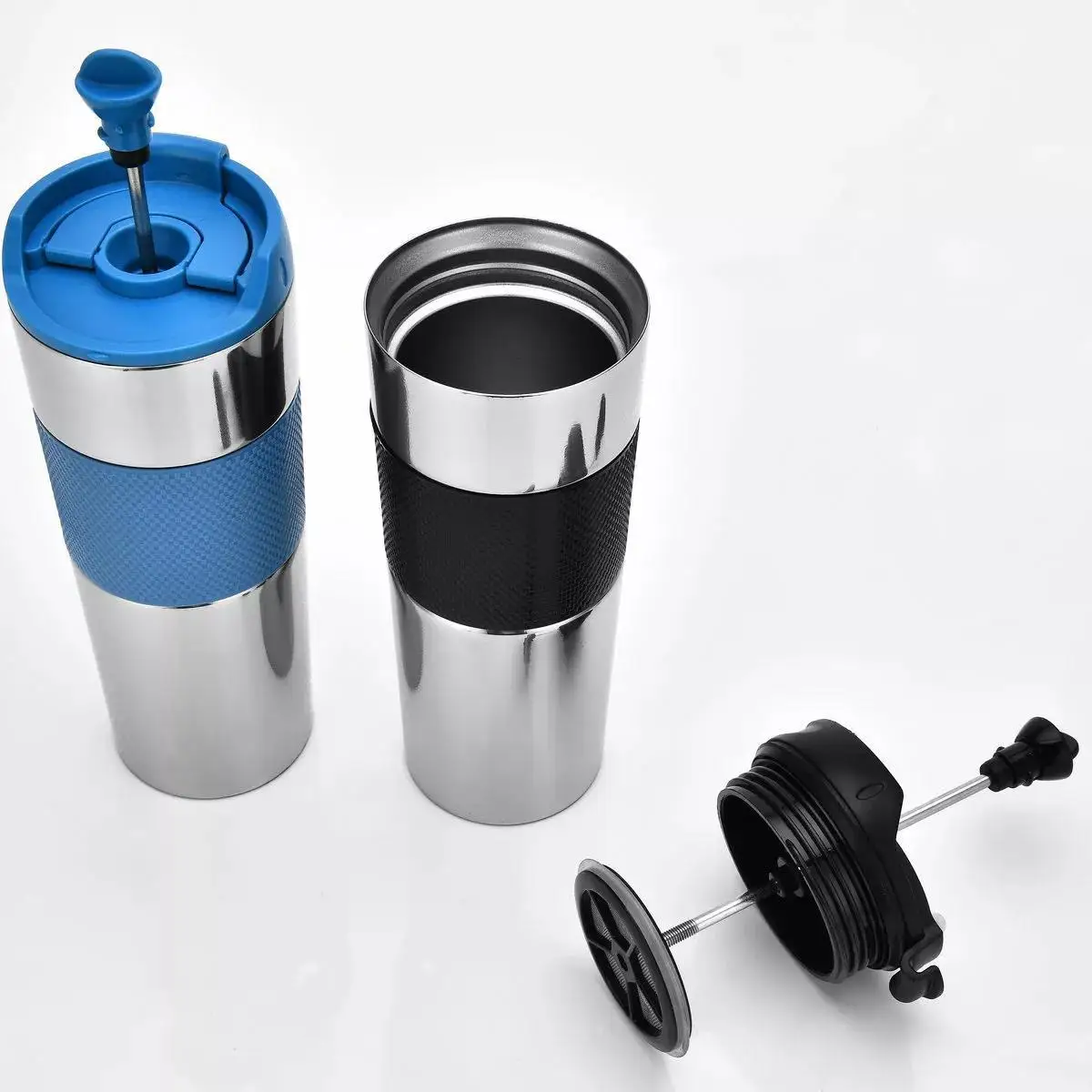TIANYI-SipStyle Tasse De Voyage En Acier Inoxydable De 1200 Ml Avec Poignee U2013 Tasse A Cafe Isolee De Qualite Superieure Garde Les Boissons Chaudes Et Froides Gobelet Adapte A La Voiture Pour L