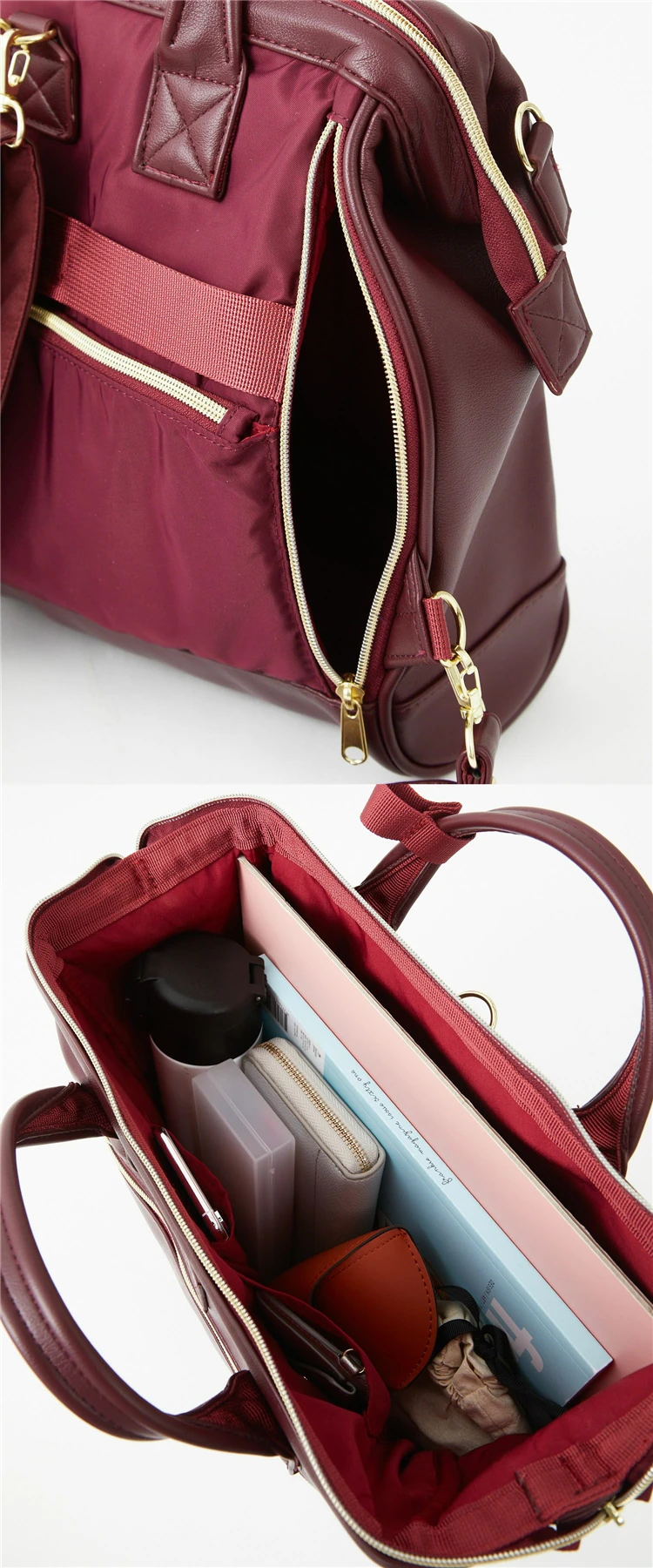Japanese Leather 3WAY Boston Cross Sling Shoulder Bag Handbags Unisex Mochilas travel school college Backpack Minimalist Bolsos