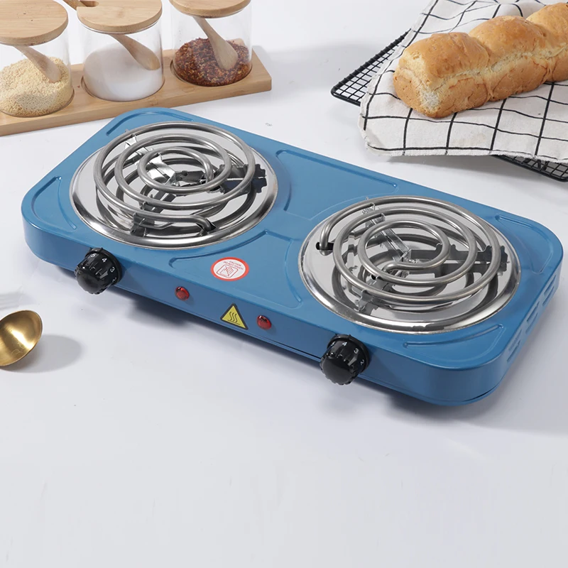 Multi Function Adjustable Temperature 2 Burner Electric Hot Plate for Cooking